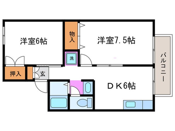 エクセル吾田神の物件間取画像